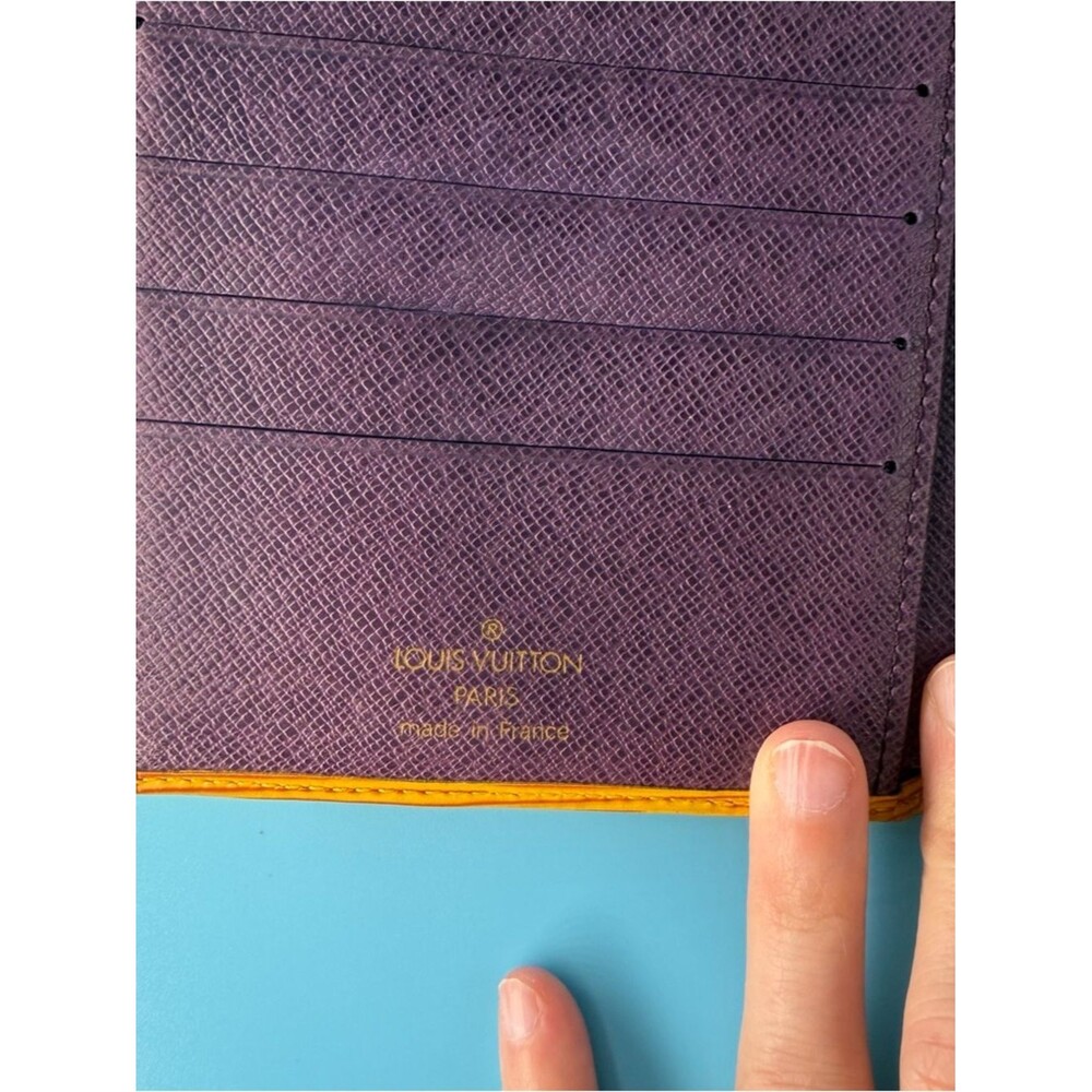 Louis Vuitton Epi Snap Wallet Yellow Purple Bifold - Picture 6 of 10